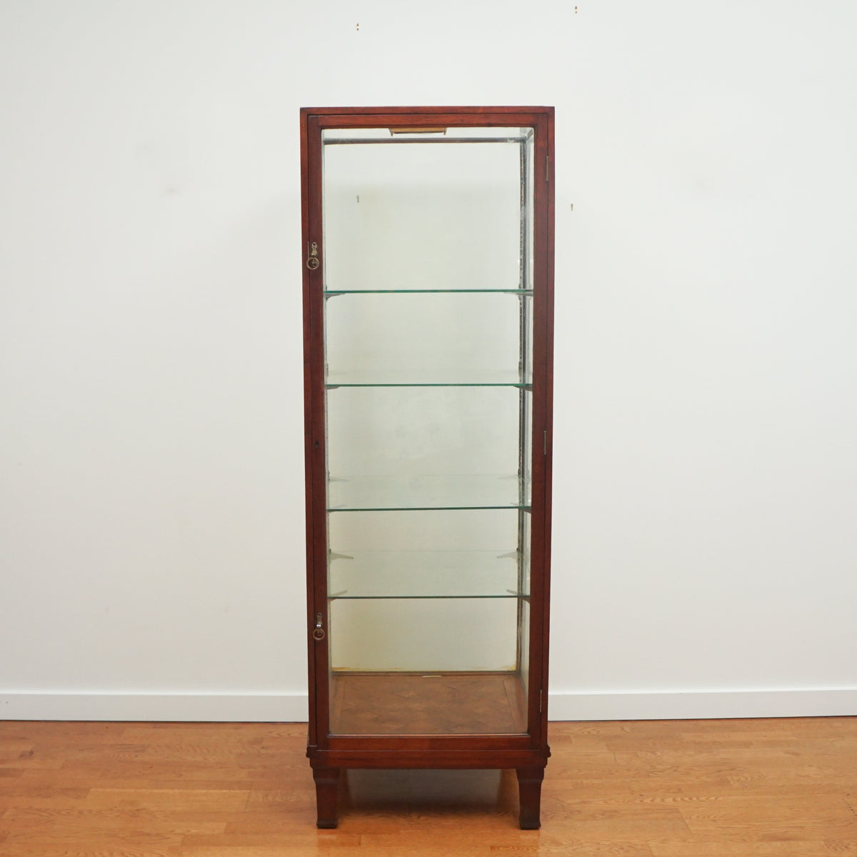 Antique 27” Metal And Plexiglass Vitrine Or Display Case. Very